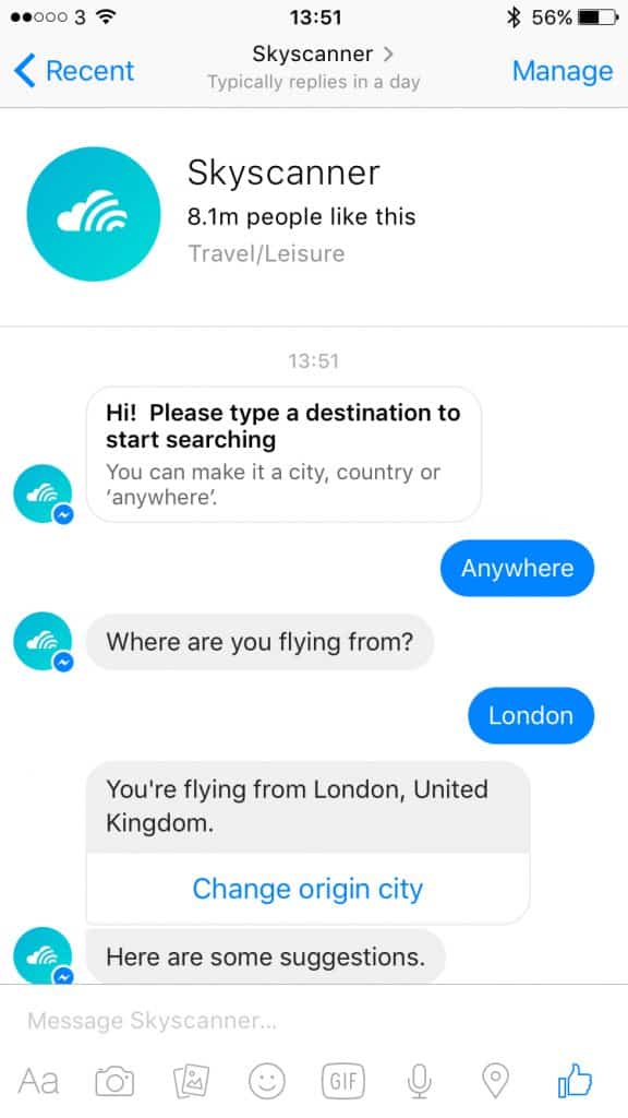 Chatbot e turismo