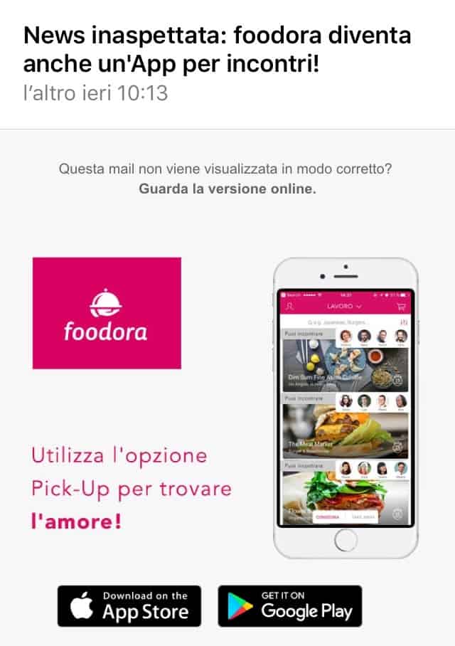 Pesce d'Aprile e strategie marketing foodora