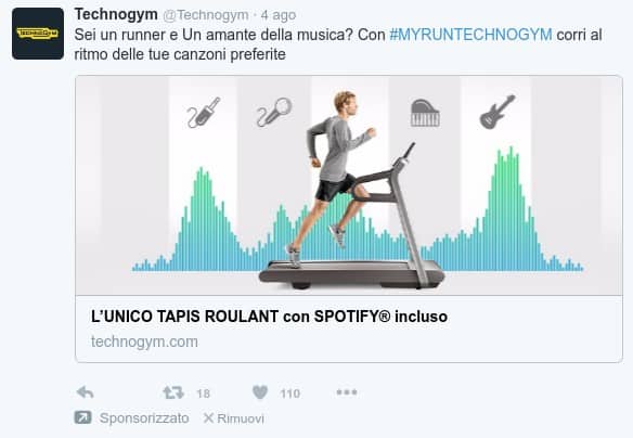 Fare advertising su Twitter per un sito B2B: si possono usare i tweet sponsorizzati.