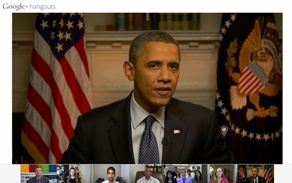 Google Hangouts Obama