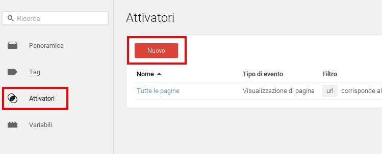 Google Tag Manager - Attivatori