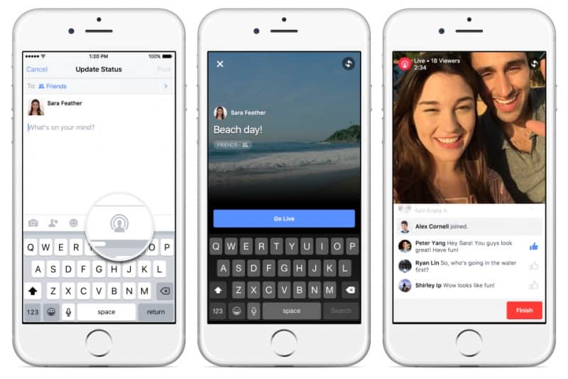 Le nuove funzionalità di Facebook Live