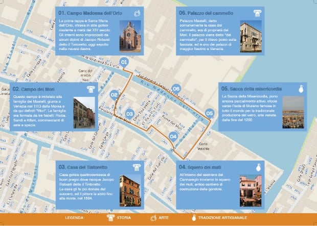La mappa interattiva della città.