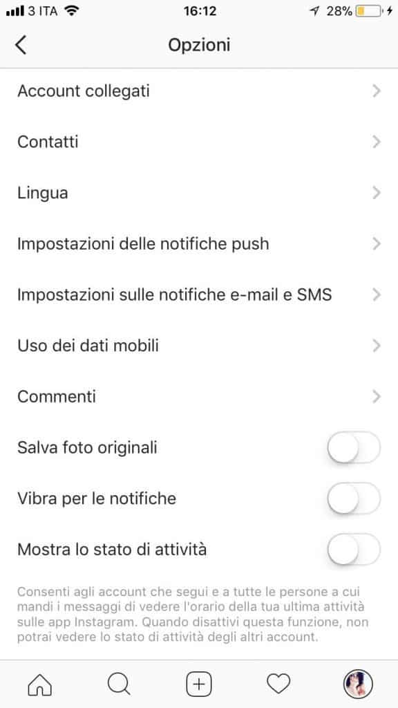 Online anche Su Instagram