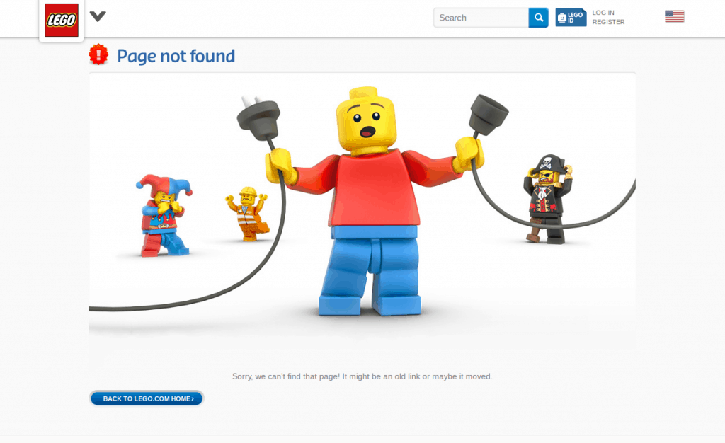 Che cos’è la pagina errore 404 e come funziona-lego