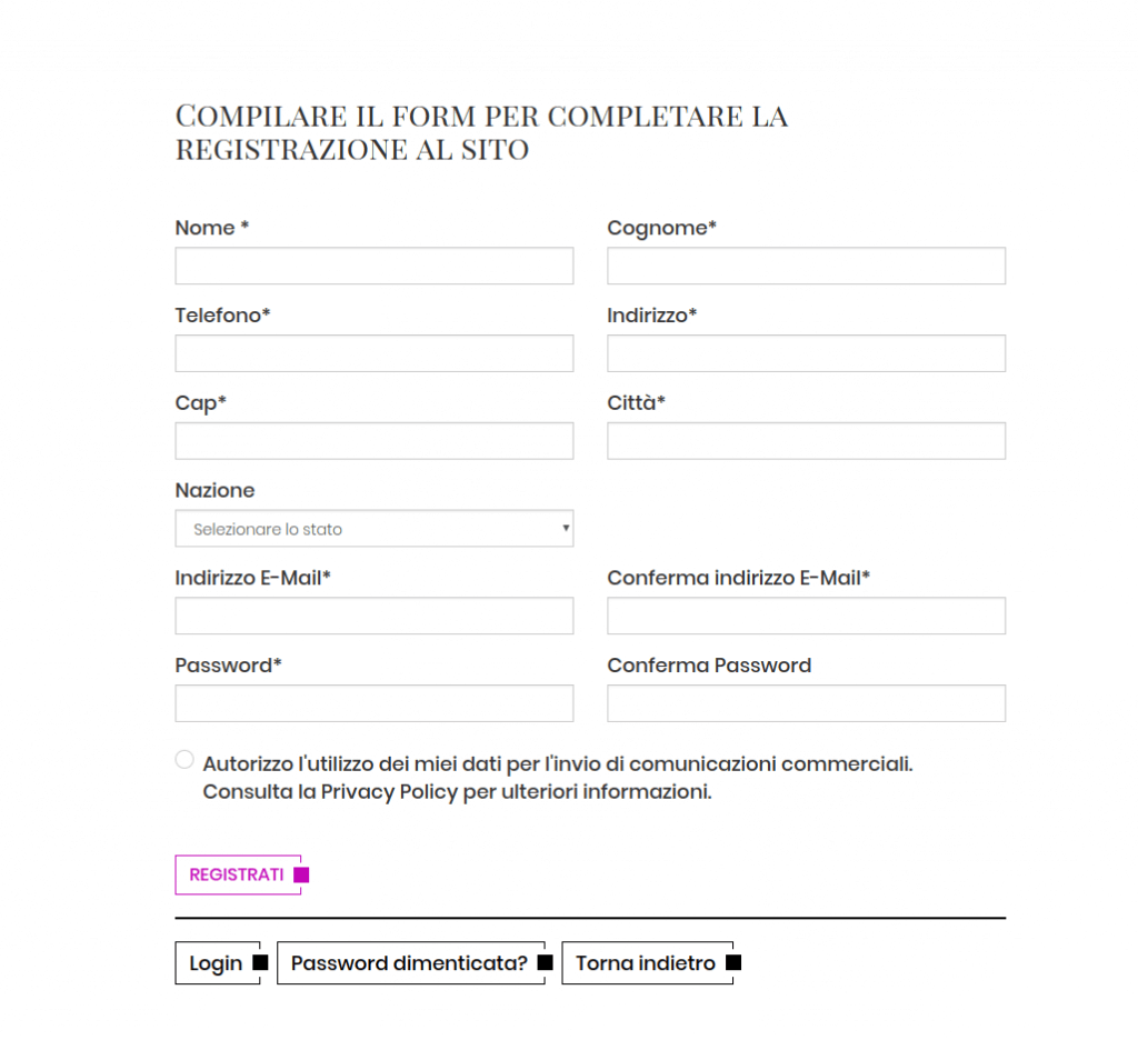 Come Creare un form di contatto vincente? Ecco alcuni consigli! - form registrazione