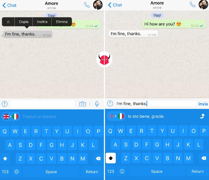 Tradurre i messaggi su WhatsApp per iPhone